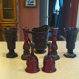 Avon 1876 cape cod red dish collection